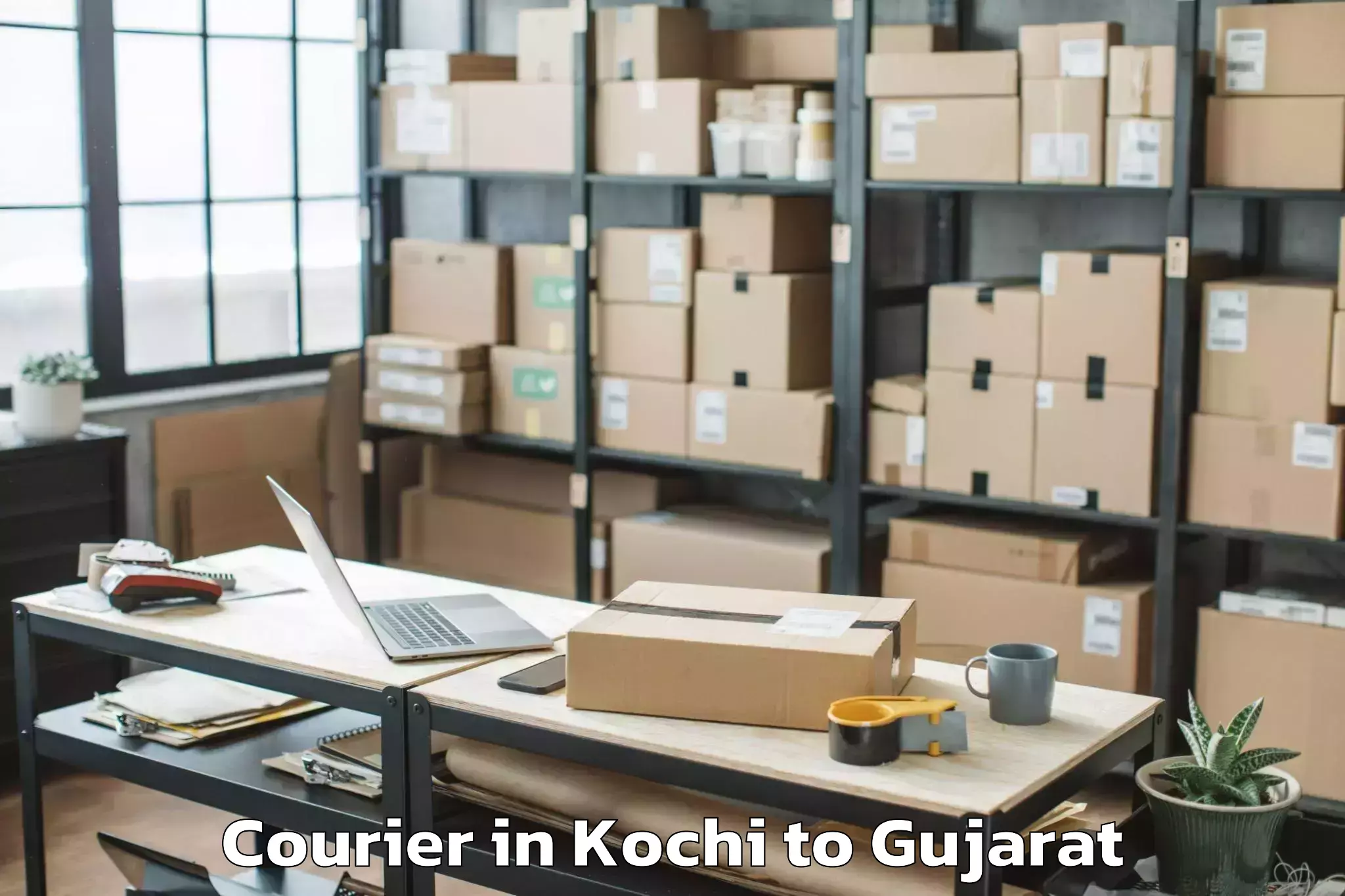 Kochi to Gujarat University Of Transpla Courier Booking